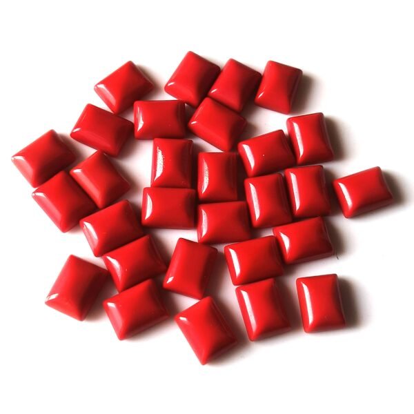 AAA Synthetic Coral Rectangle Cabochon