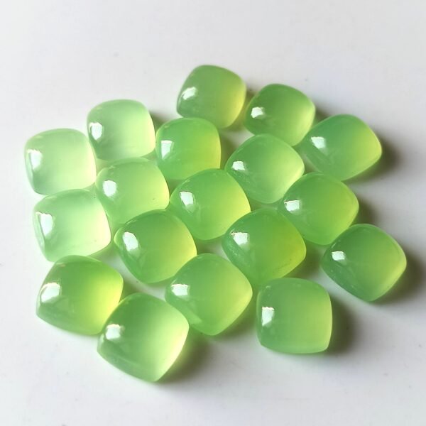 Natural Prehnite Chalcedony Cushion Cabochon