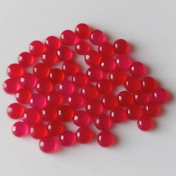 AAA Natural Hot Pink Rani Chalcedony Pear Cabochon